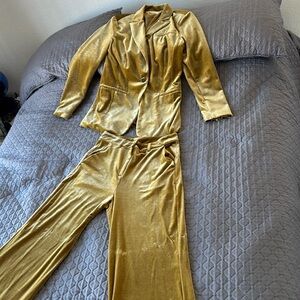 ROKOKO set pants and jacket together 95% polyester 5% spandex size L